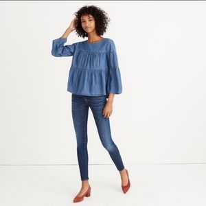 Madewell Tiered Denim Top - New with tags